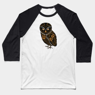 Dark Omens Owl - Black Baseball T-Shirt